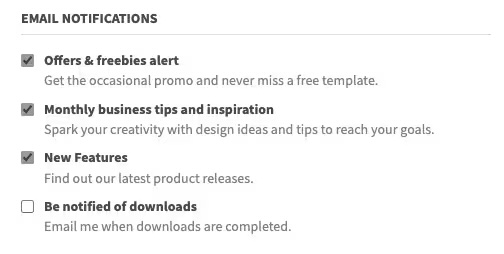 A plain text email notification section by placeit by Envato