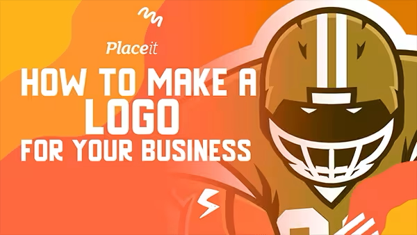 A YouTube thumbnail with an orange gradient background featuring an American football player illustration