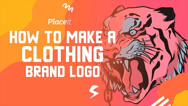 A YouTube thumbnail with an orange gradient background featuring a red tiger illustration